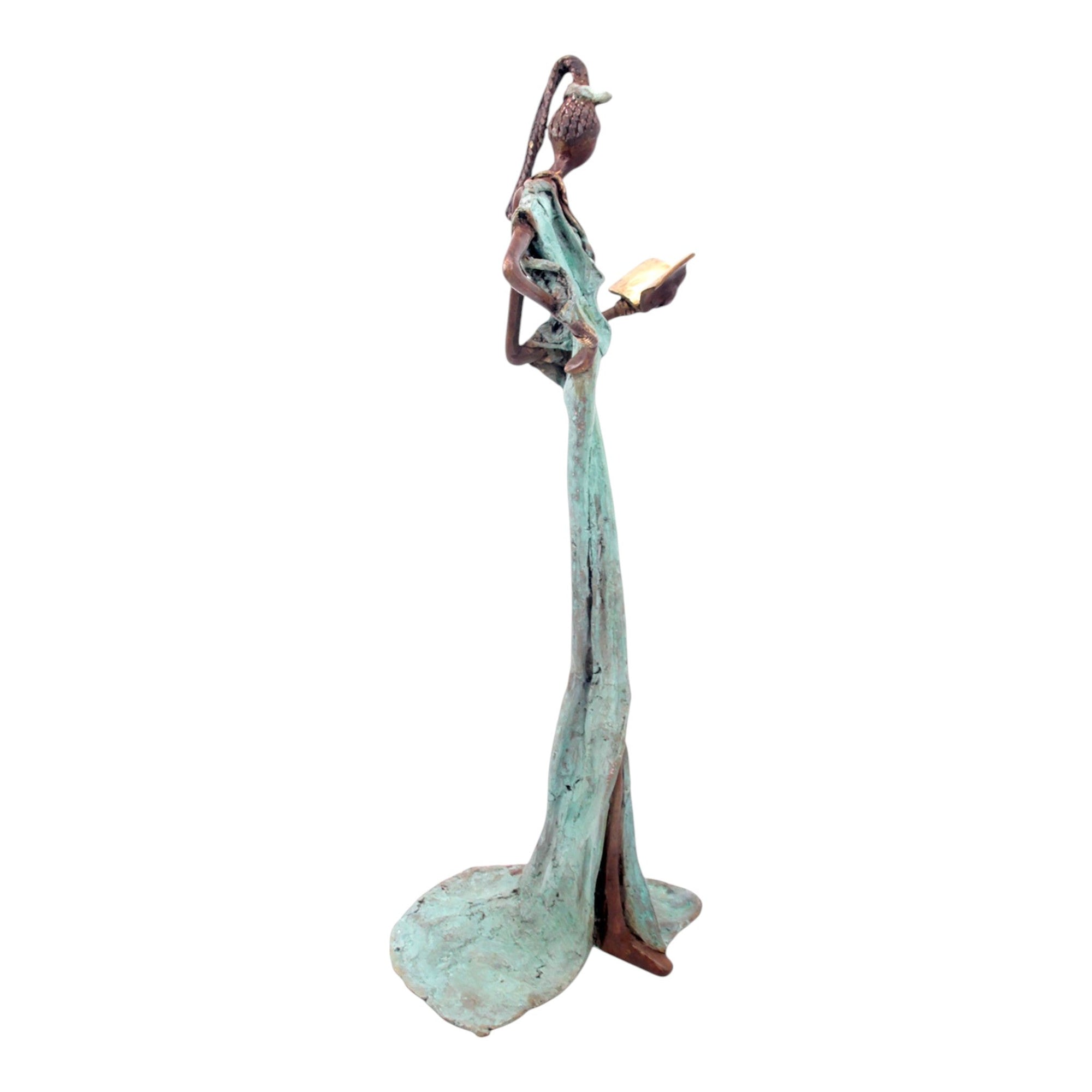 Bronze 55 cm turquoise n°6 Bronzes d'Afrique