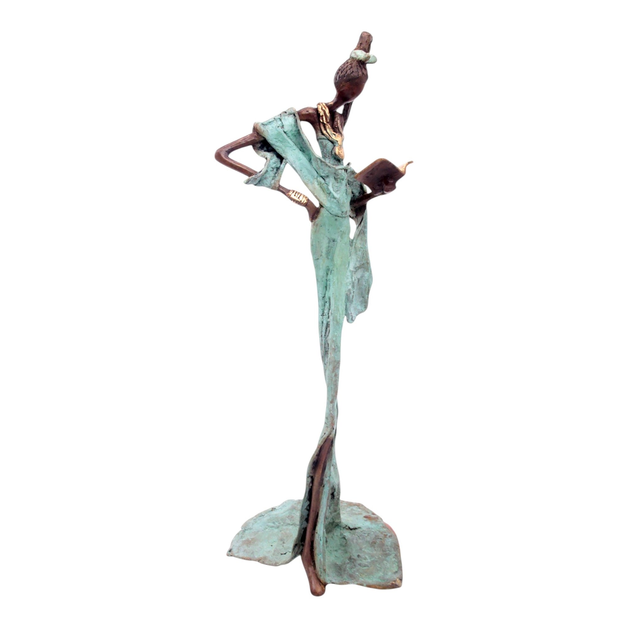 Bronze 55 cm turquoise n°6 Bronzes d'Afrique