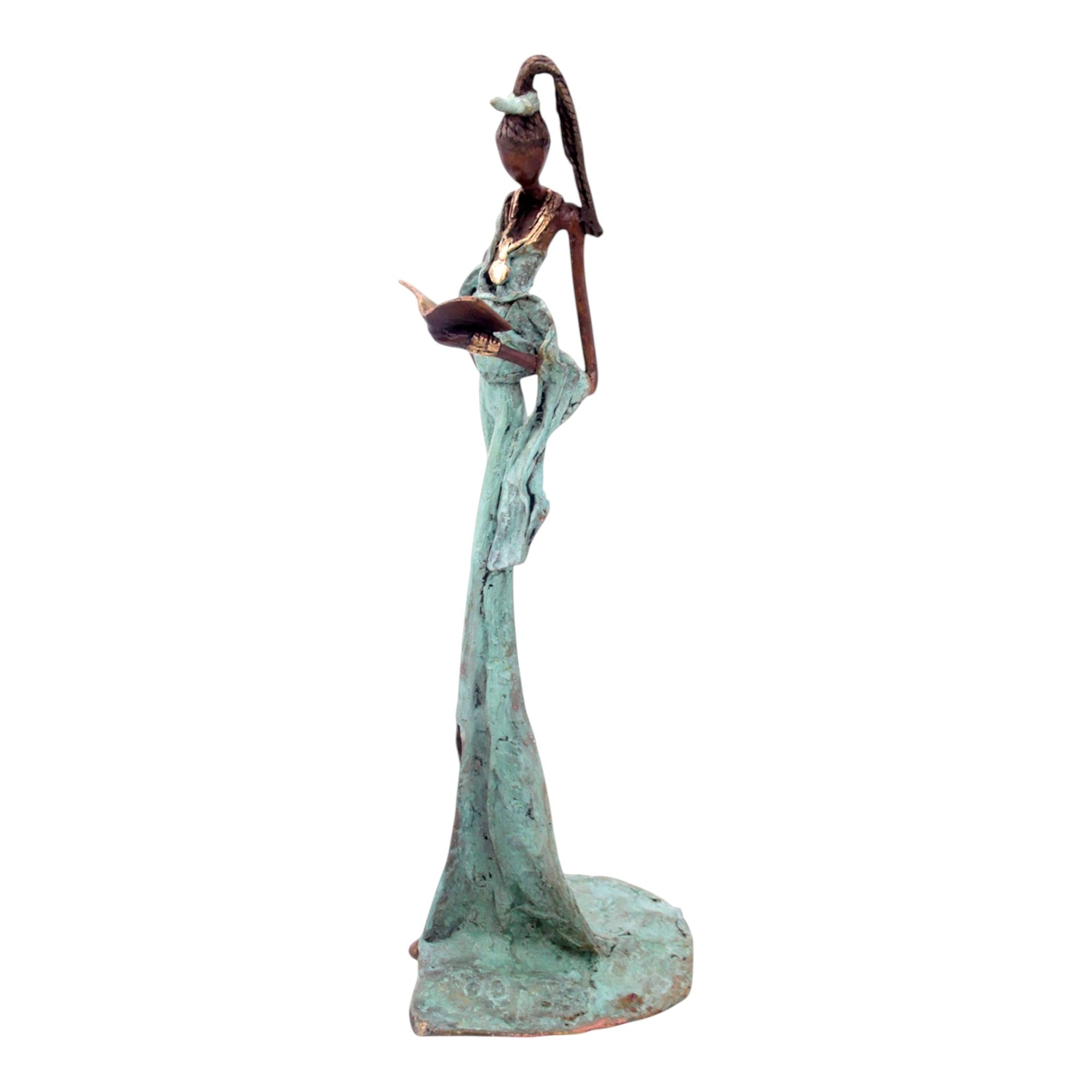 Bronze 55 cm turquoise n°6 Bronzes d'Afrique