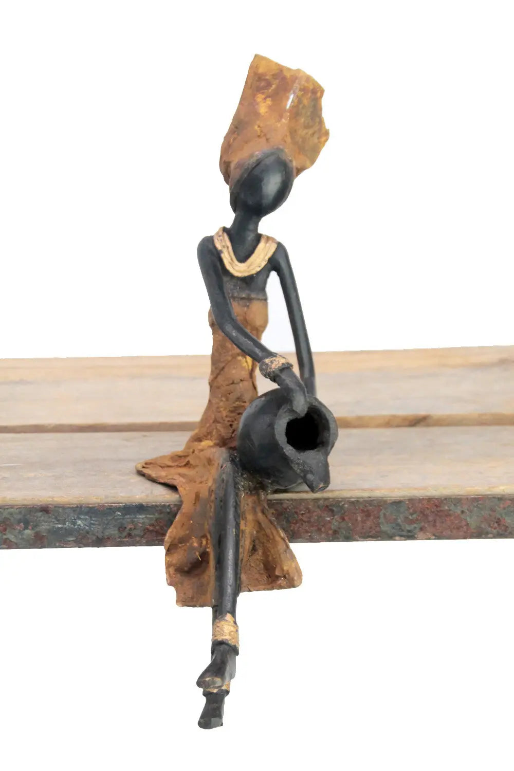 Bronze assis 25 cm marron n°4 Bronzes d'Afrique