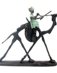Chamelier 20 cm vert n°1 Bronzes d'Afrique