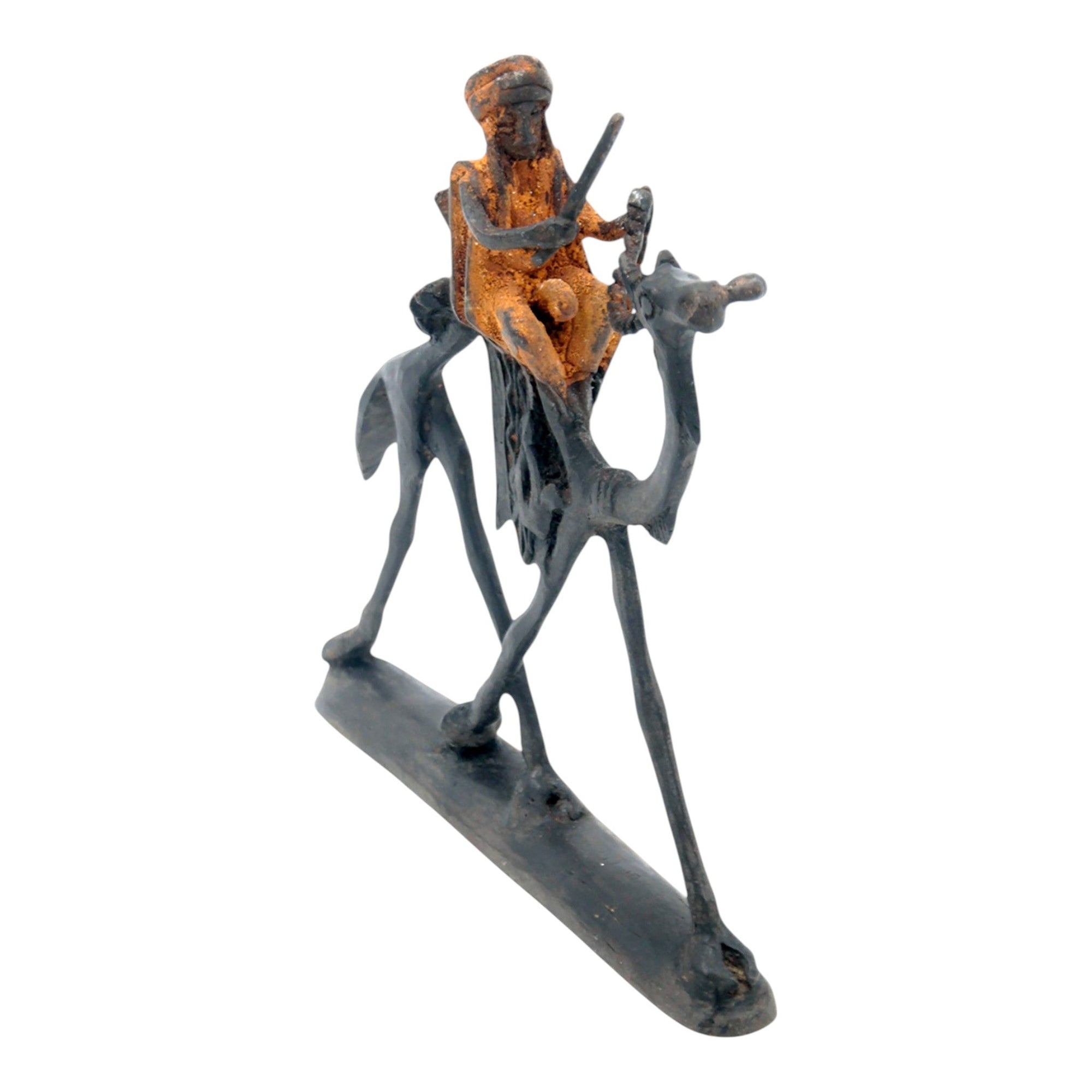 Chamelier 20 cm marron n°1 Bronzes d'Afrique