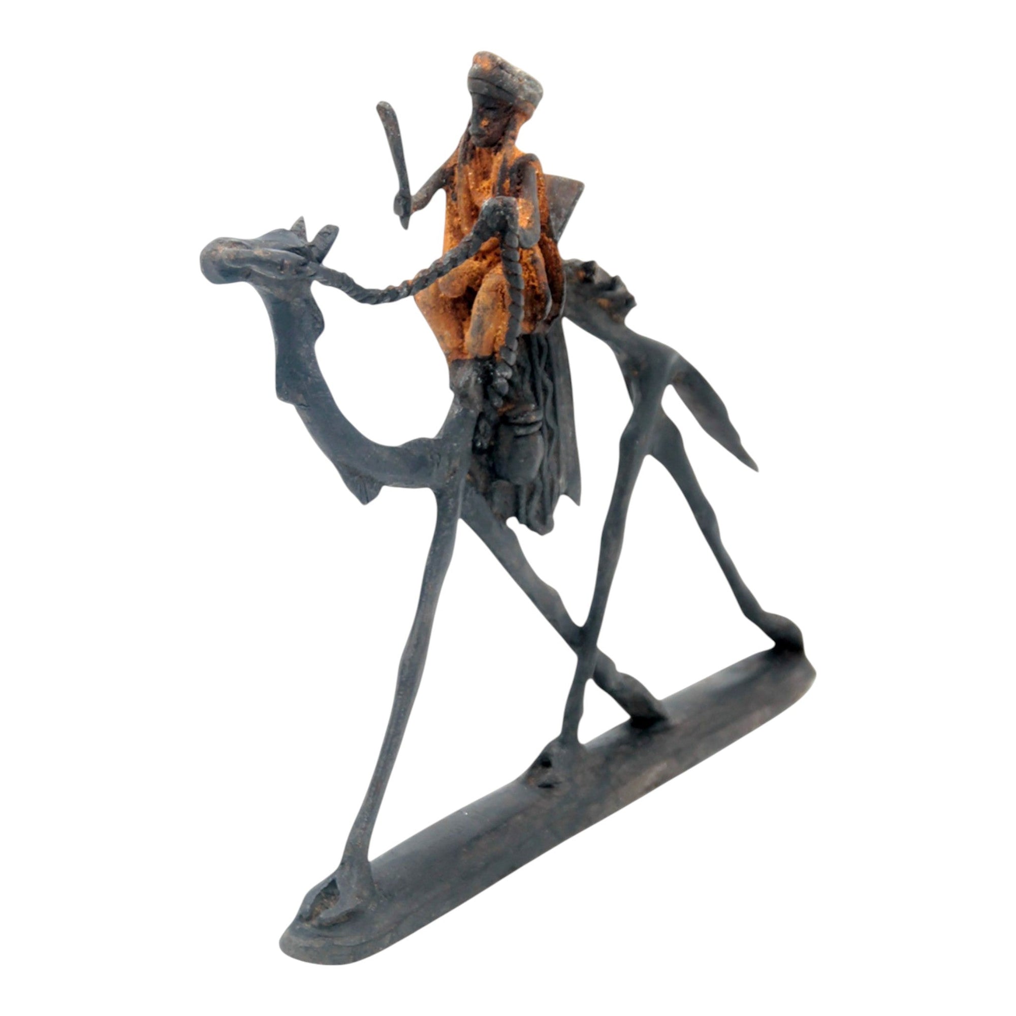 Chamelier 20 cm marron n°1 Bronzes d'Afrique