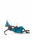 Bronze allongé 20 cm bleu n°7 Bronzes d'Afrique