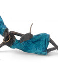 Bronze allongé 20 cm bleu n°7 Bronzes d'Afrique