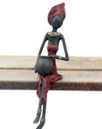 Bronze assis 25 cm rouge n°7 Bronzes d'Afrique