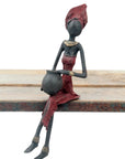 Bronze assis 25 cm rouge n°7 Bronzes d'Afrique