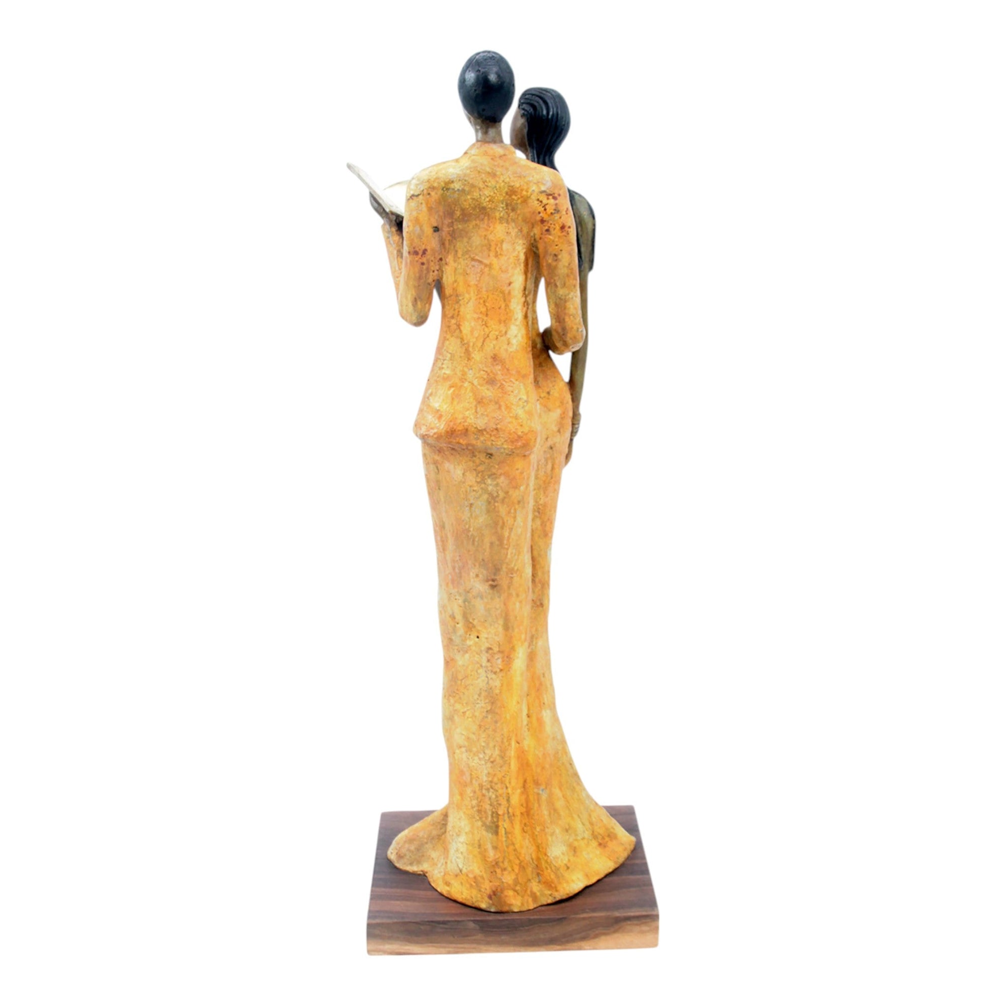 Bronze Issouf couple 55 cm jaune n°1 Bronzes d'Afrique