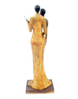 Bronze Issouf couple 55 cm jaune n°1 Bronzes d'Afrique
