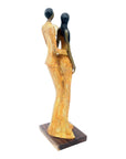 Bronze Issouf couple 55 cm jaune n°1 Bronzes d'Afrique