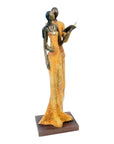 Bronze Issouf couple 55 cm jaune n°1 Bronzes d'Afrique