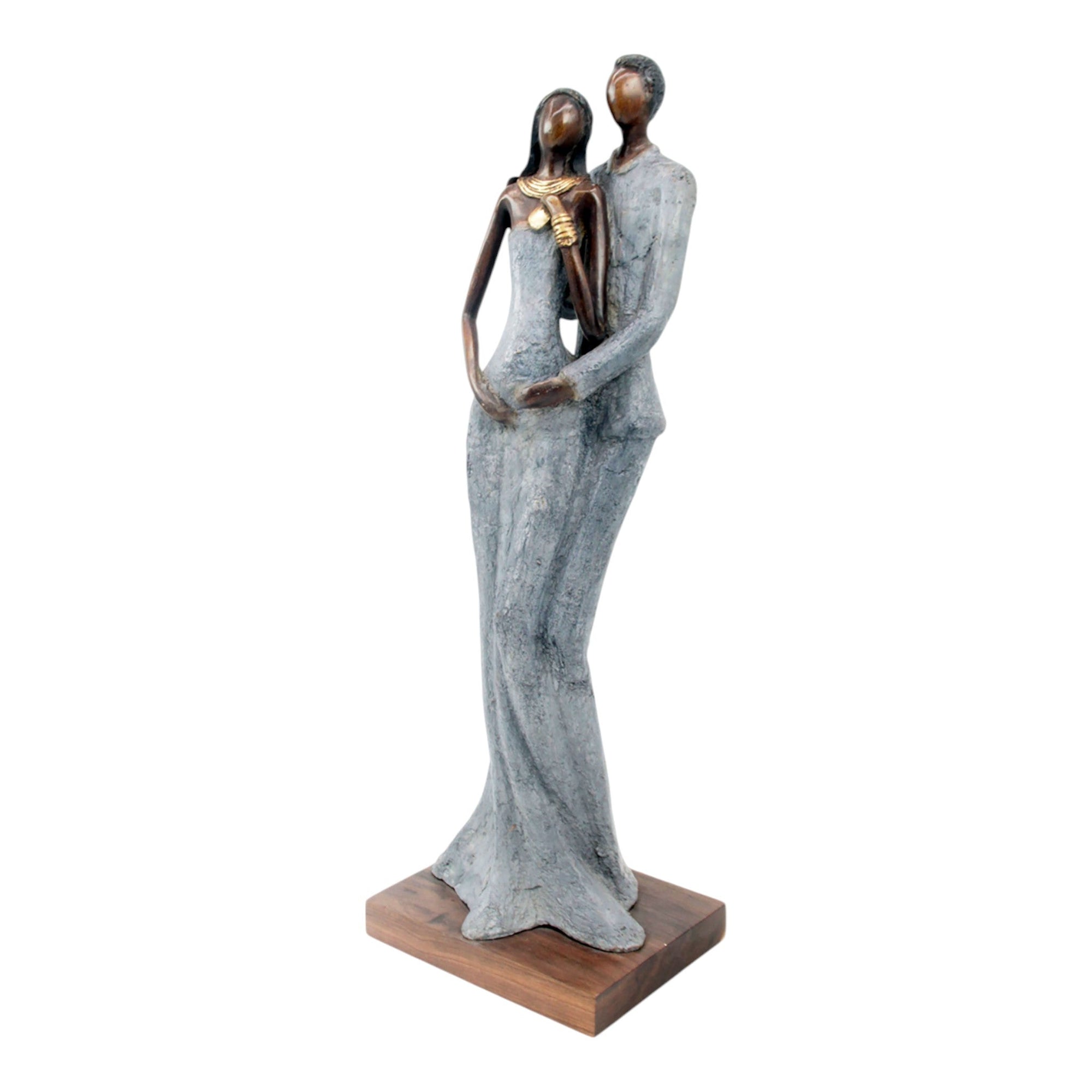 Bronze Issouf couple 55 cm gris n°2 Bronzes d'Afrique