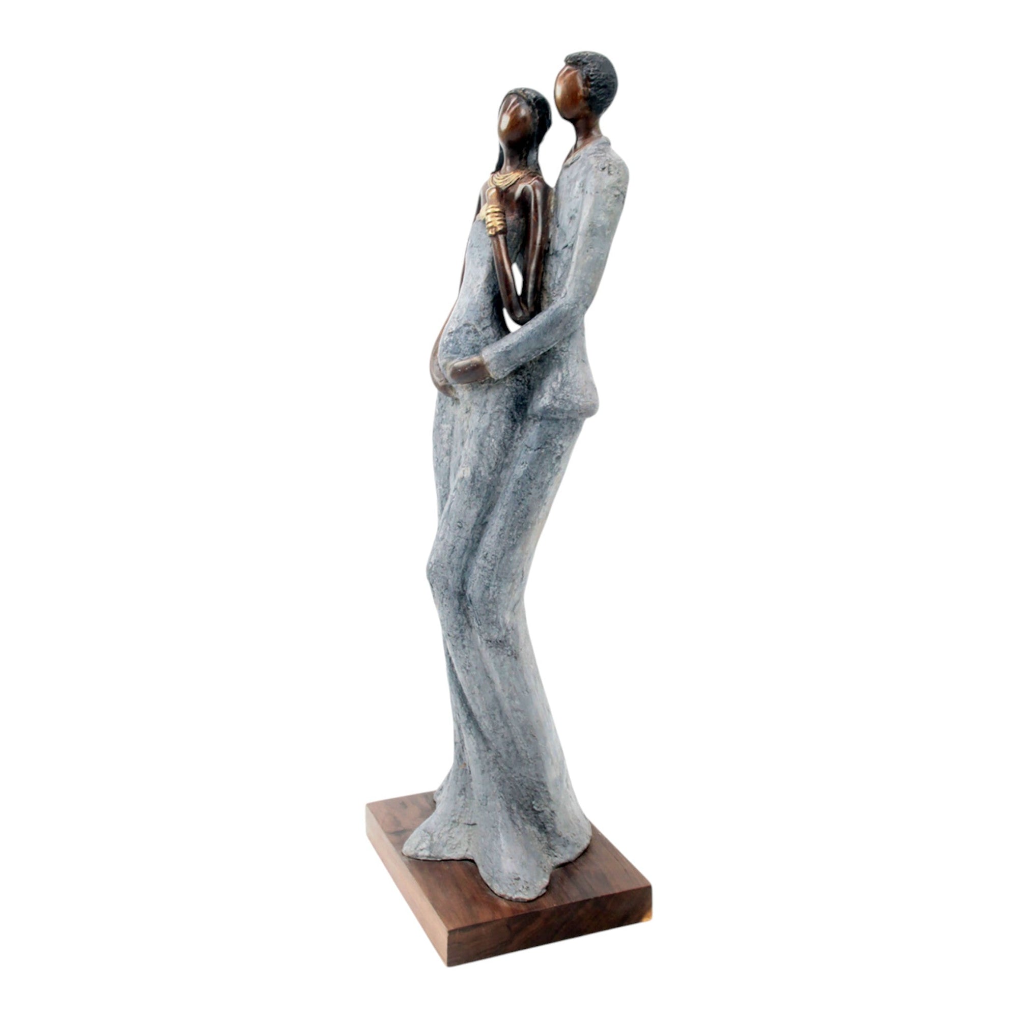 Bronze Issouf couple 55 cm gris n°2 Bronzes d'Afrique
