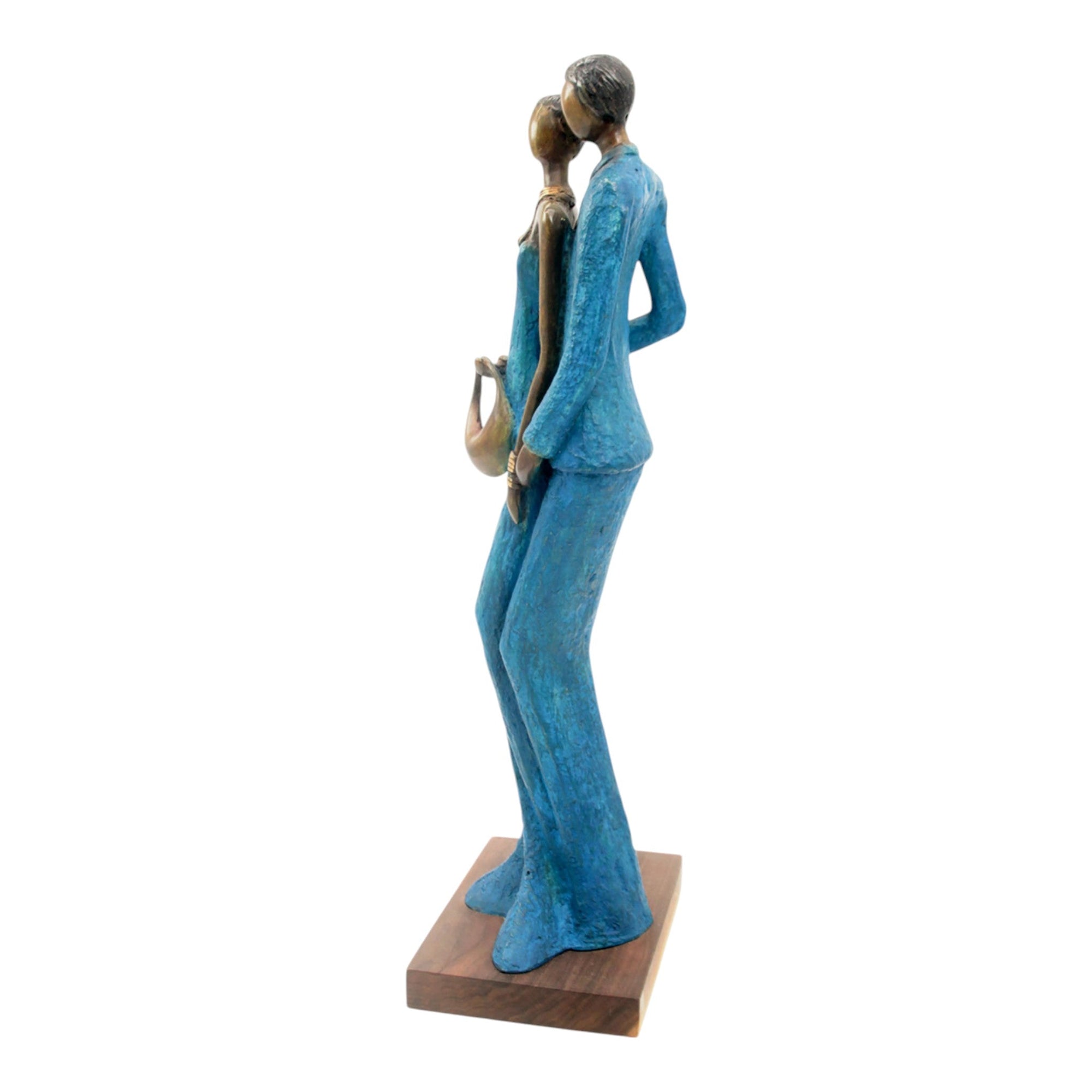 Bronze Issouf couple 55 cm bleu n°2 Bronzes d'Afrique