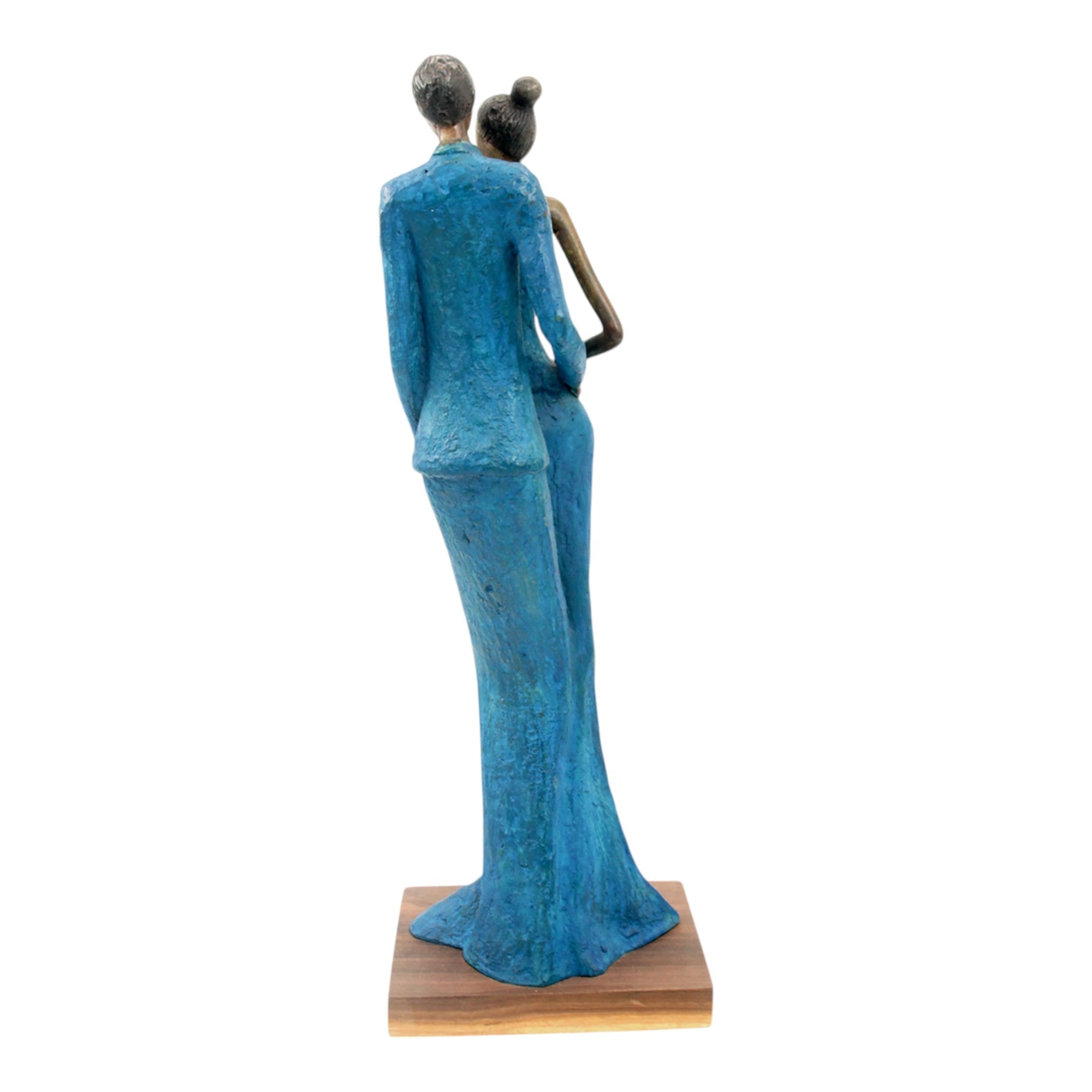 Bronze Issouf couple 55 cm bleu n°2 Bronzes d'Afrique