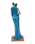 Bronze Issouf couple 55 cm bleu n°2 Bronzes d'Afrique