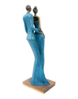 Bronze Issouf couple 55 cm bleu n°2 Bronzes d'Afrique