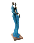 Bronze Issouf couple 55 cm bleu n°2 Bronzes d'Afrique