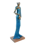Bronze Issouf couple 55 cm bleu n°2 Bronzes d'Afrique