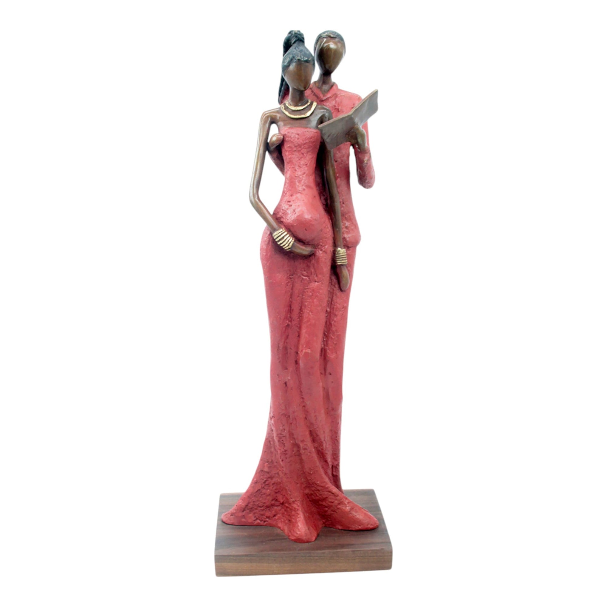 Bronze Issouf couple 55 cm rouge n°2 Bronzes d'Afrique