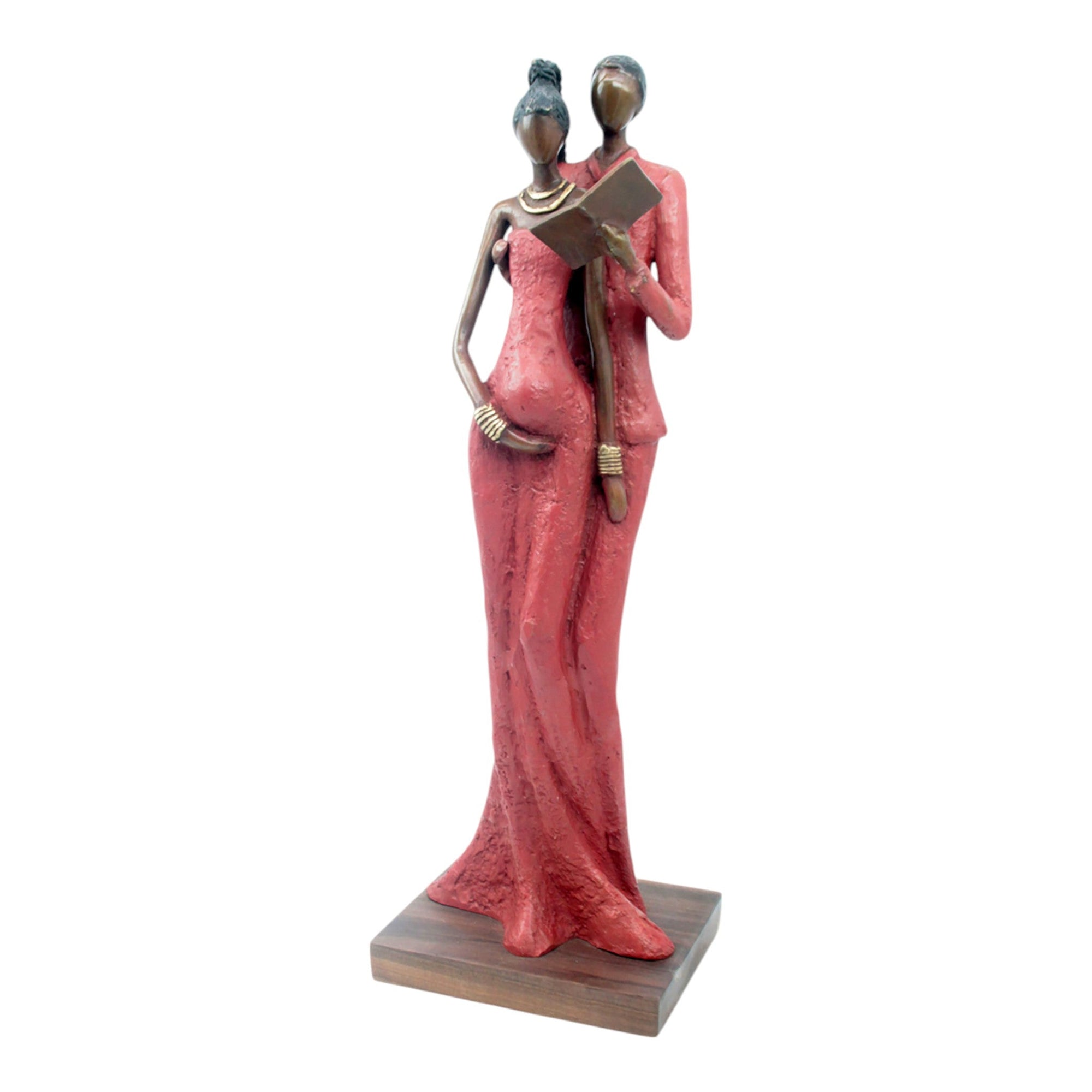 Bronze Issouf couple 55 cm rouge n°2 Bronzes d'Afrique