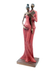 Bronze Issouf couple 55 cm rouge n°2 Bronzes d'Afrique