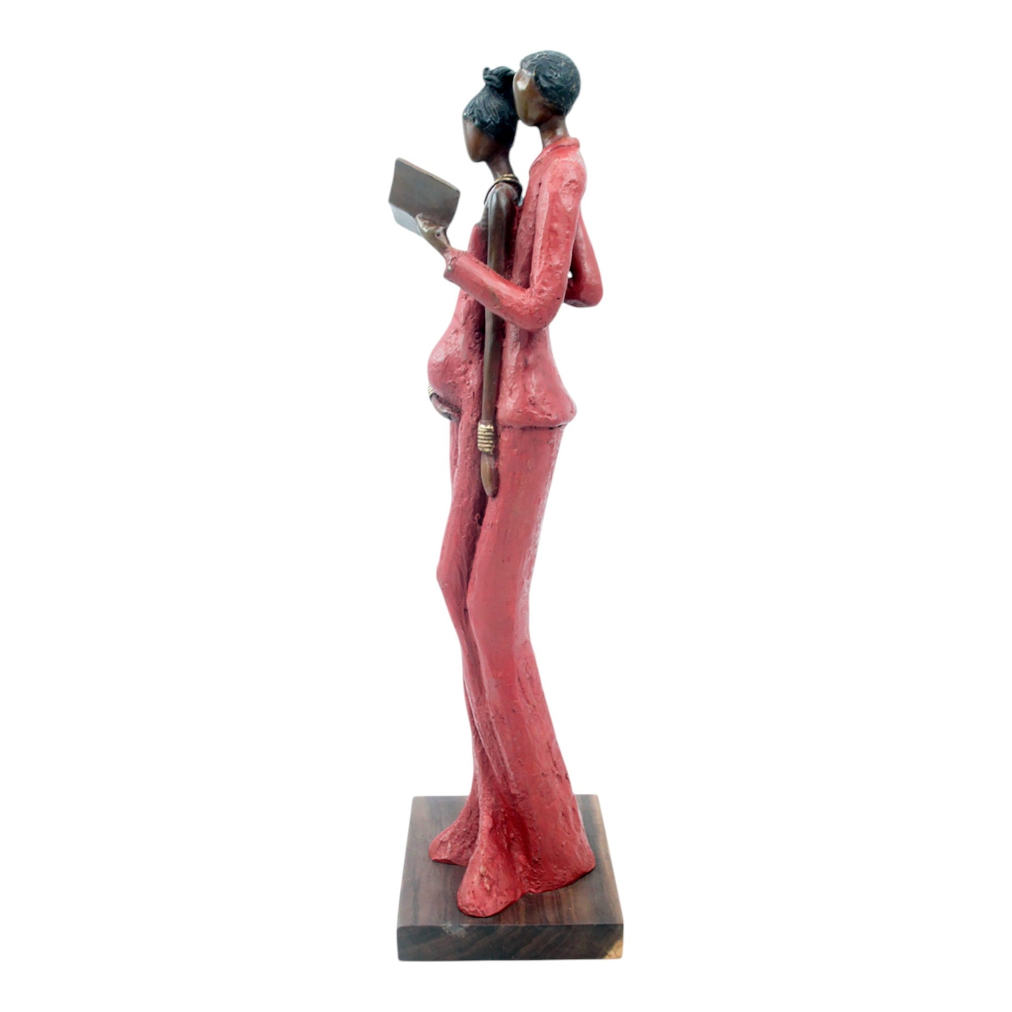 Bronze Issouf couple 55 cm rouge n°2 Bronzes d'Afrique