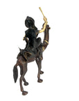 Chamelier 25 cm noir & doré n°3 Bronzes d'Afrique
