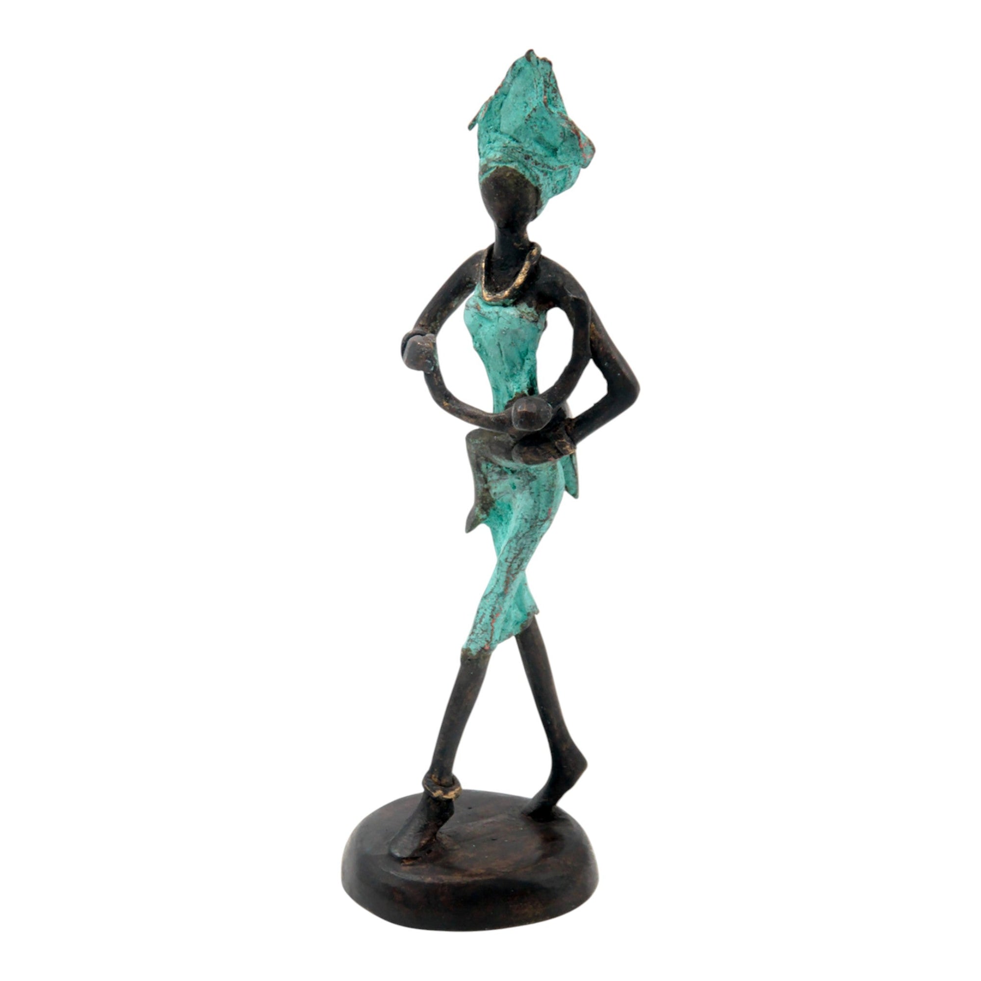 Bronze 15 cm turquoise n°19 Bronzes d'Afrique