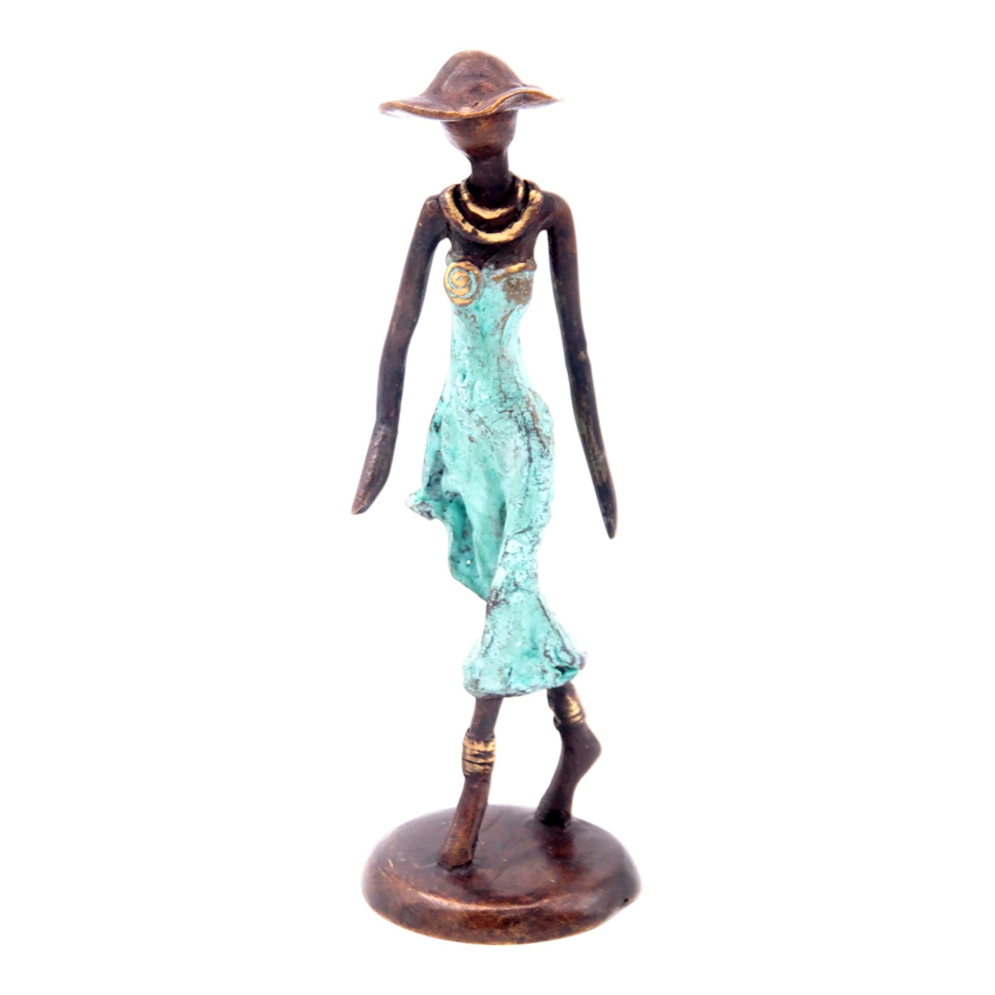 Bronze 20 cm turquoise n°12 Bronzes d'Afrique