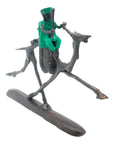 Chamelier 20 cm vert n°2 Bronzes d'Afrique