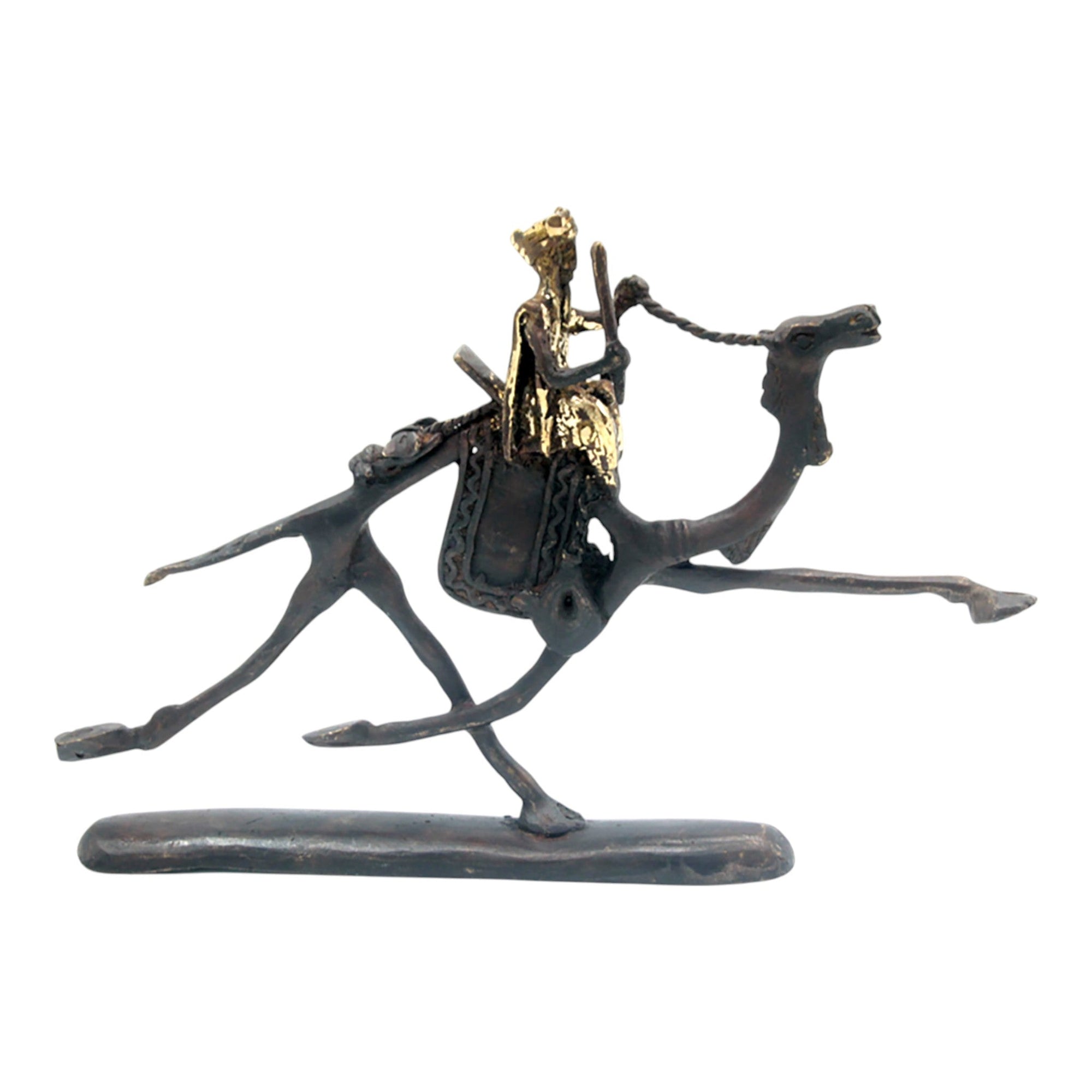 Chamelier 20 cm doré n°1 Bronzes d'Afrique