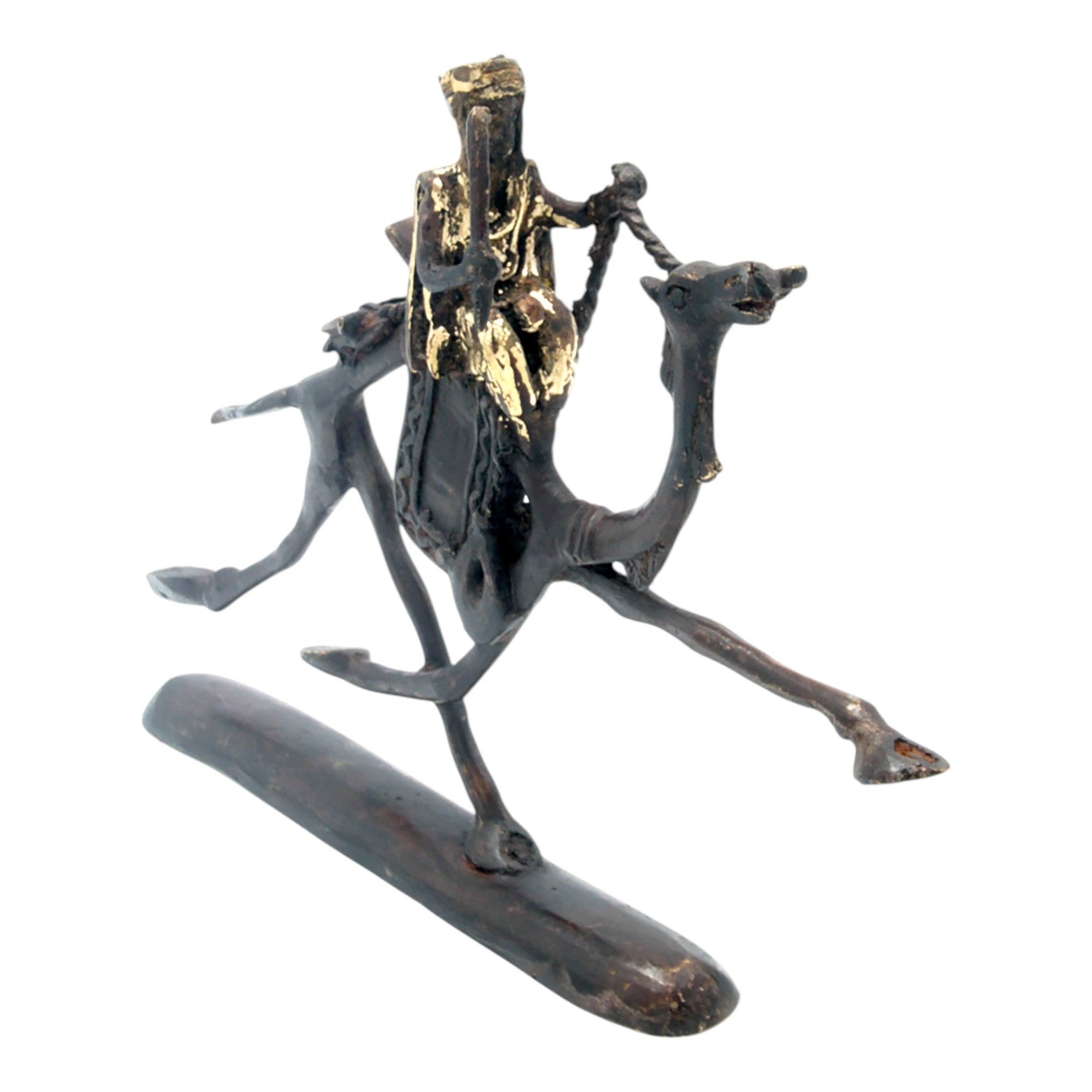 Chamelier 20 cm doré n°1 Bronzes d'Afrique