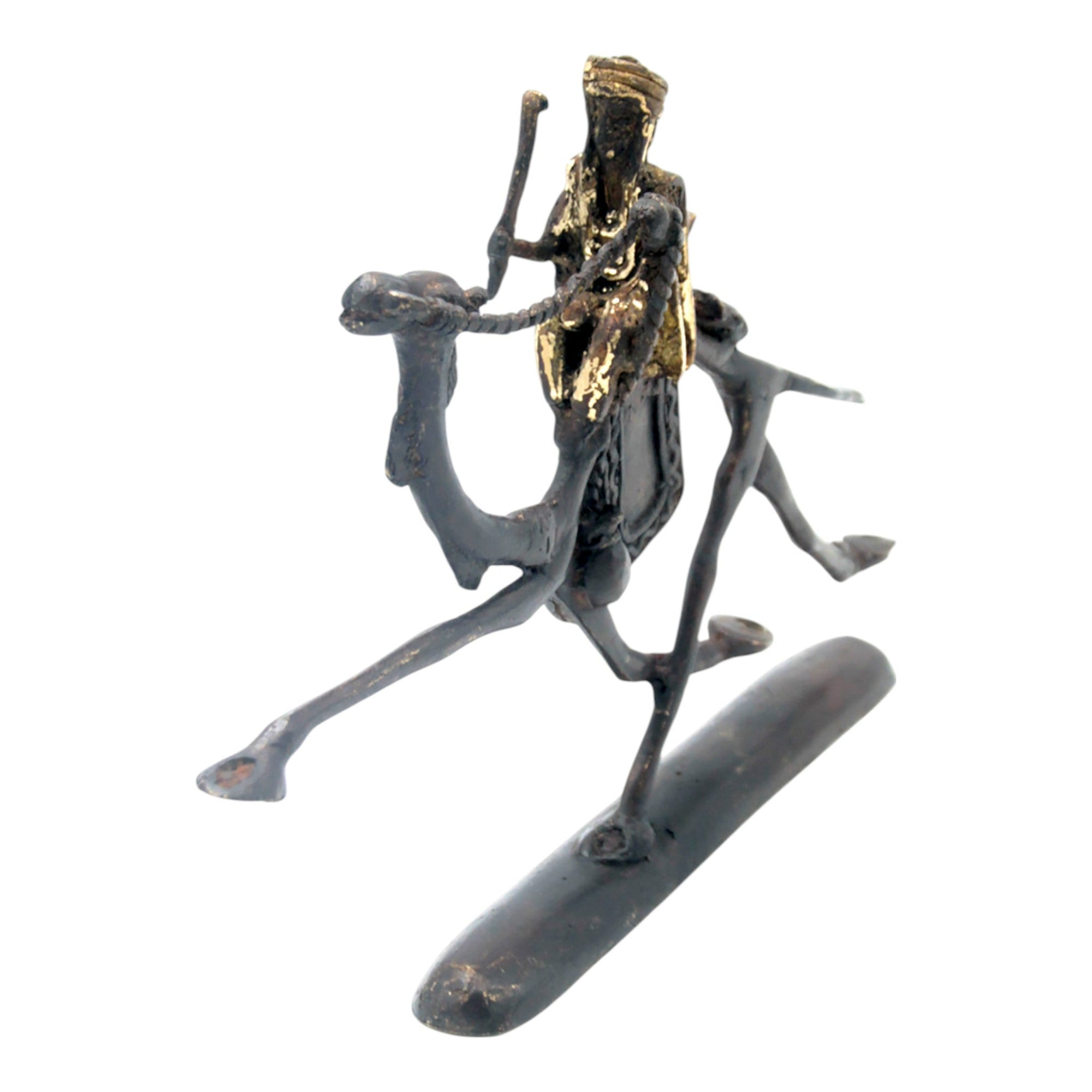 Chamelier 20 cm doré n°1 Bronzes d'Afrique