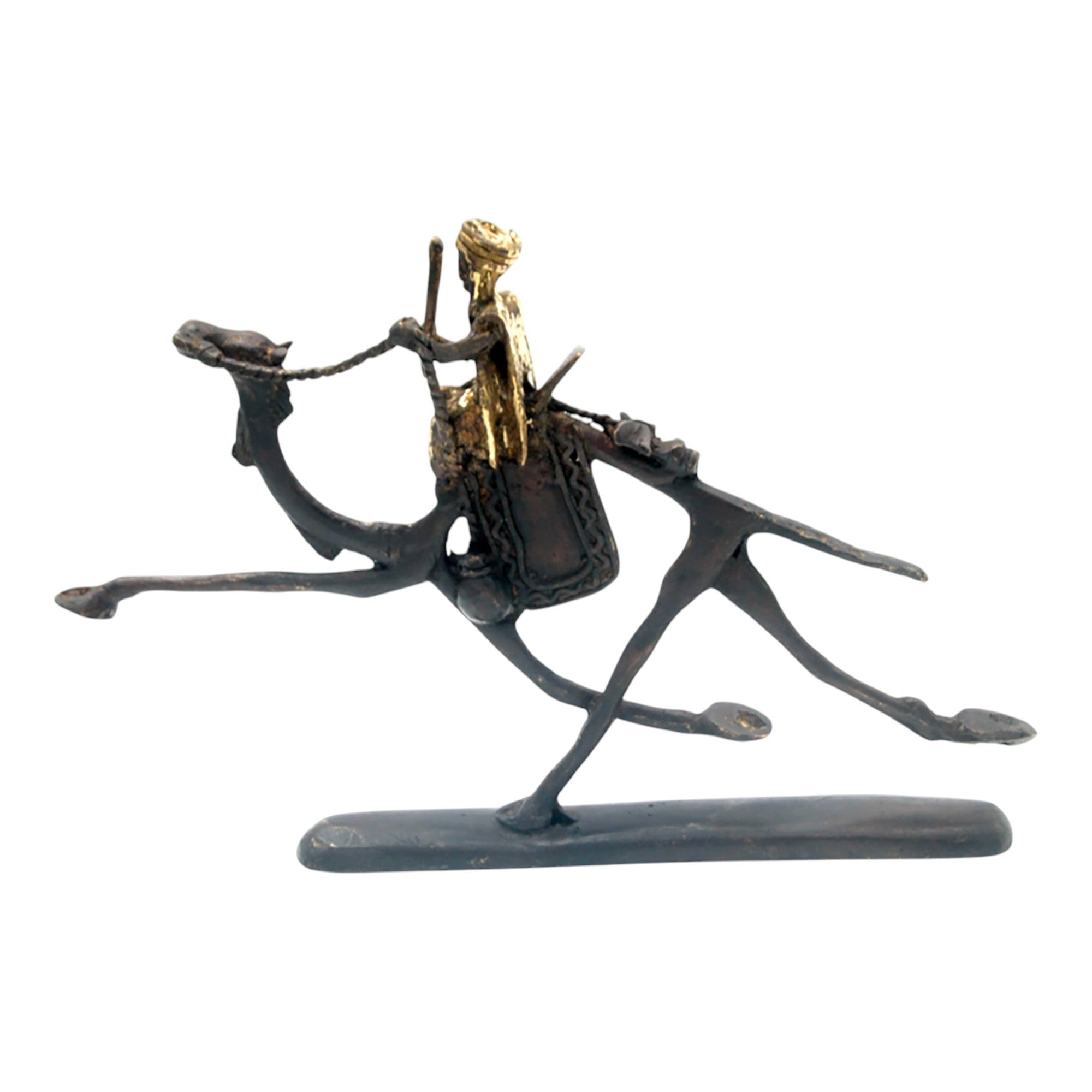 Chamelier 20 cm doré n°1 Bronzes d'Afrique