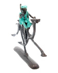 Chamelier 20 cm turquoise n°1 Bronzes d'Afrique