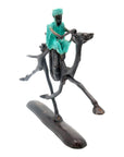 Chamelier 20 cm turquoise n°2 Bronzes d'Afrique