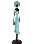 Bronze Issouf 110 cm turquoise n°1 Bronzes d'Afrique