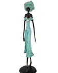 Bronze Issouf 110 cm turquoise n°1 Bronzes d'Afrique
