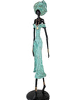 Bronze Issouf 110 cm turquoise n°1 Bronzes d'Afrique