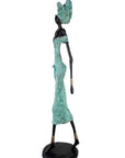 Bronze Issouf 110 cm turquoise n°1 Bronzes d'Afrique