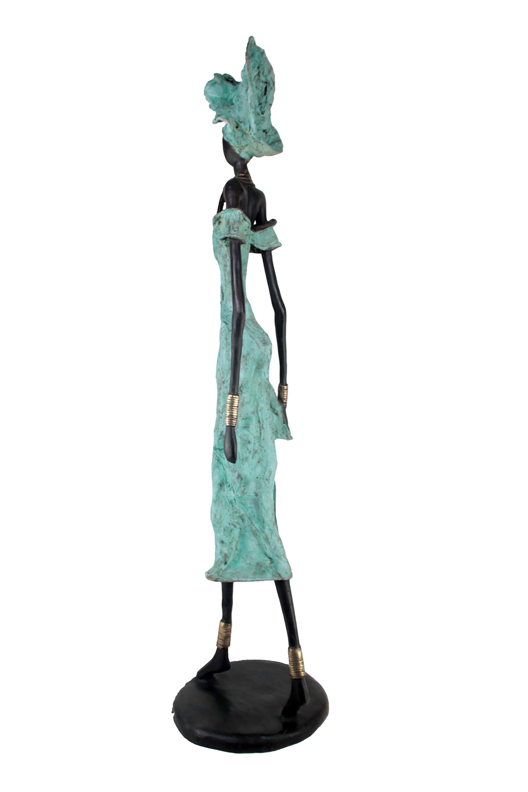 Bronze Issouf 110 cm turquoise n°1 Bronzes d'Afrique
