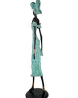 Bronze Issouf 110 cm turquoise n°1 Bronzes d'Afrique