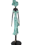Bronze Issouf 110 cm turquoise n°1 Bronzes d'Afrique