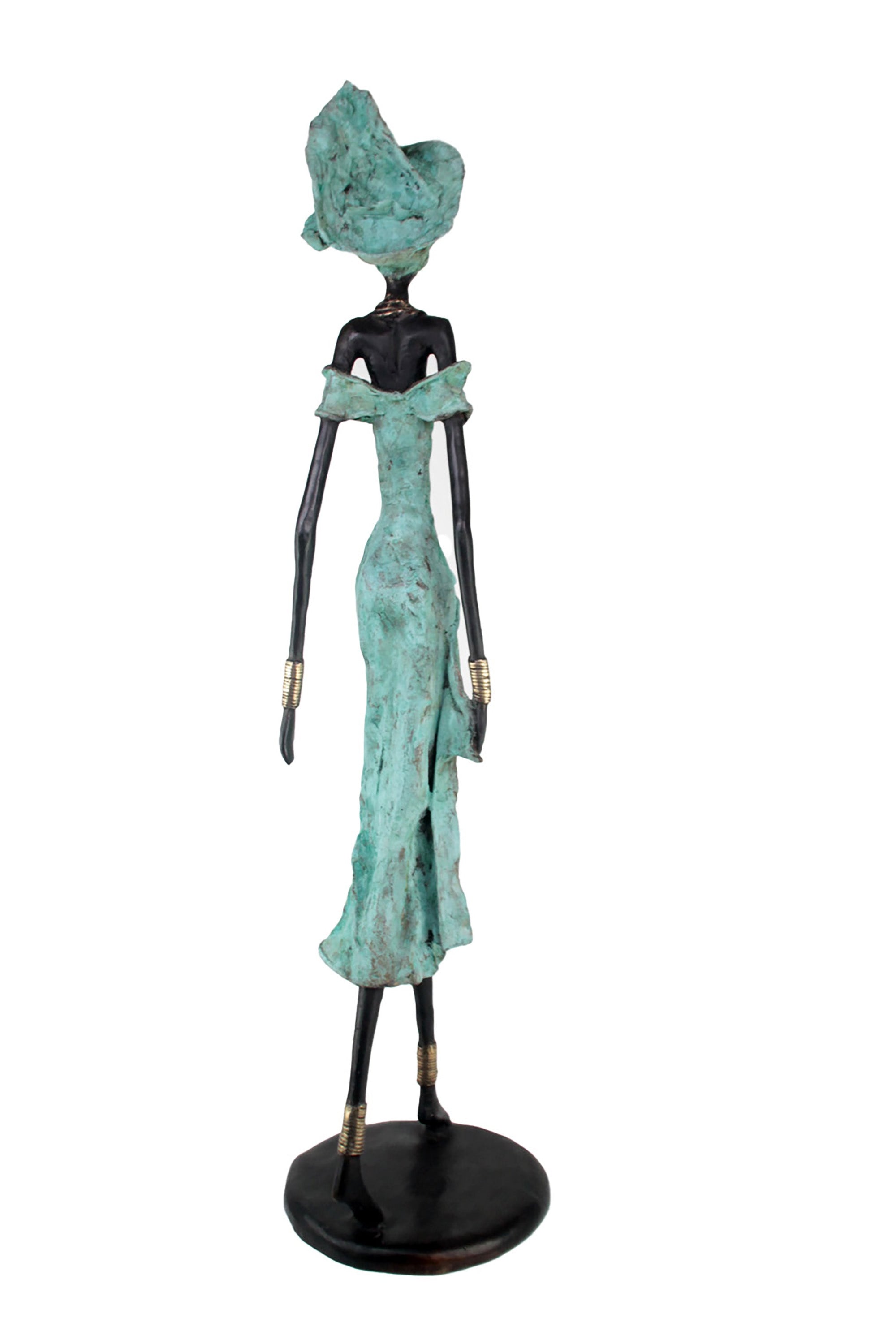Bronze Issouf 110 cm turquoise n°1 Bronzes d'Afrique