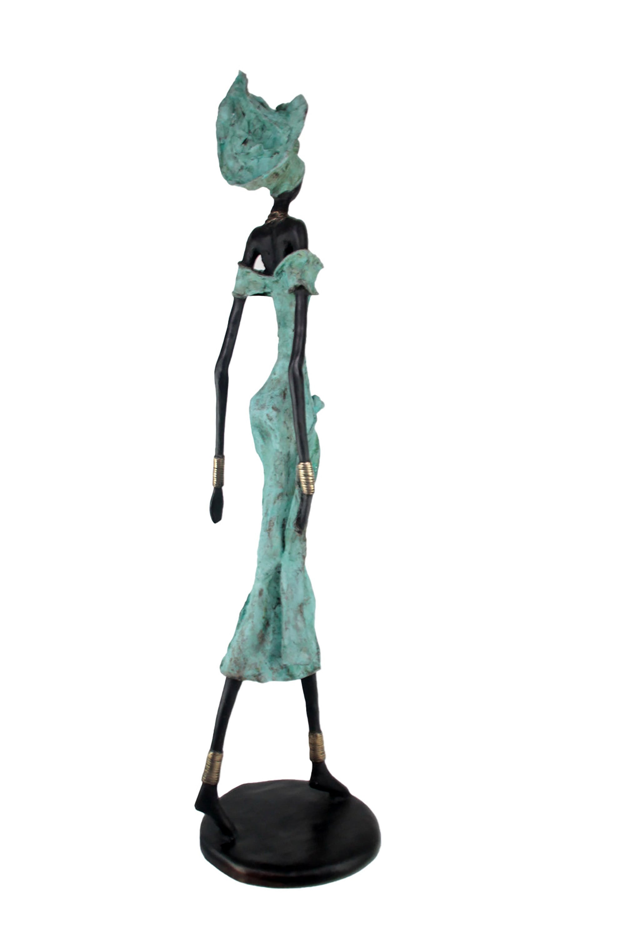 Bronze Issouf 110 cm turquoise n°1 Bronzes d'Afrique