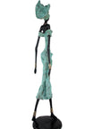 Bronze Issouf 110 cm turquoise n°1 Bronzes d'Afrique