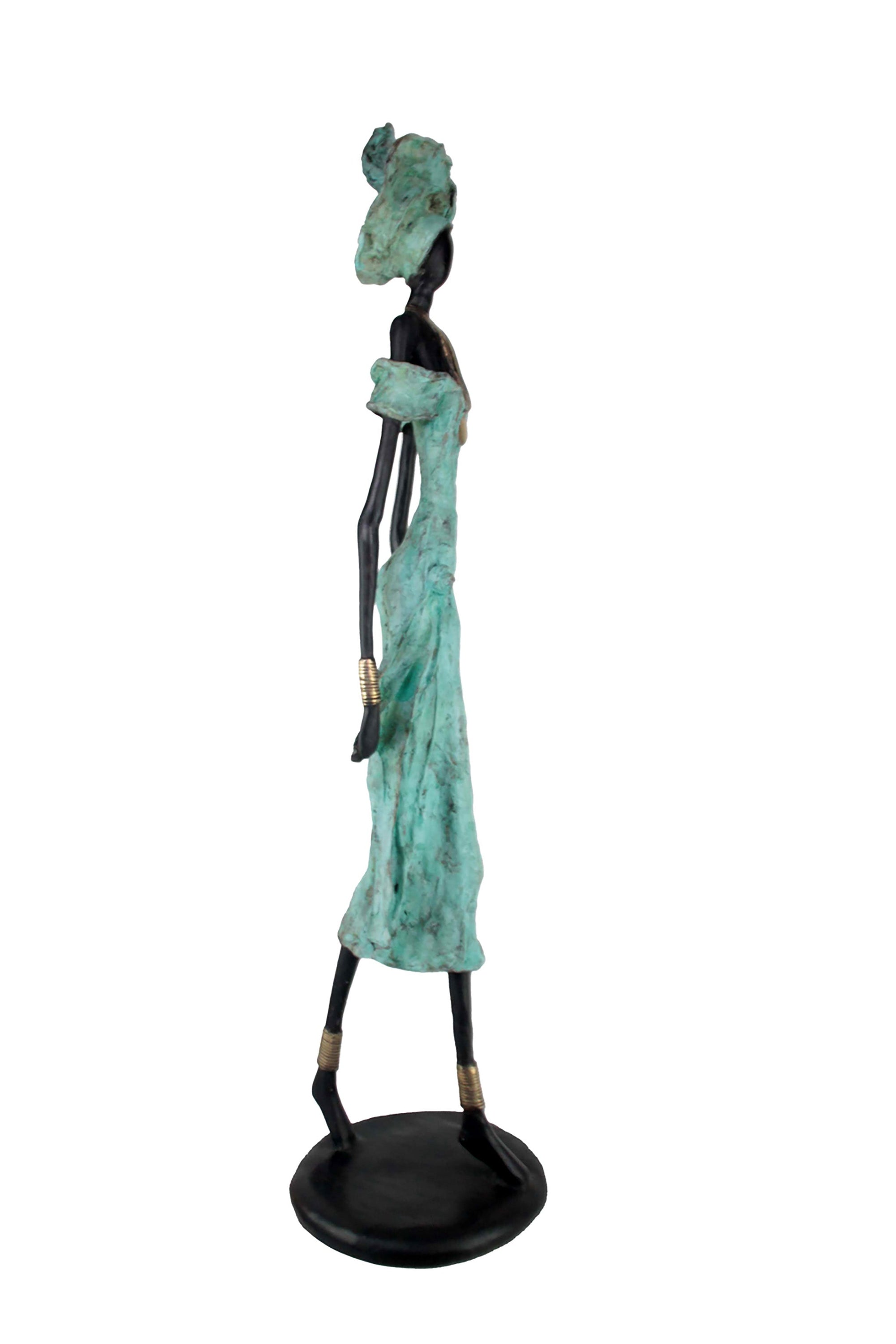 Bronze Issouf 110 cm turquoise n°1 Bronzes d'Afrique