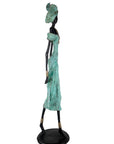 Bronze Issouf 110 cm turquoise n°1 Bronzes d'Afrique