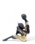Bronze assis à poser 25 cm doré n°11 Bronzes d'Afrique